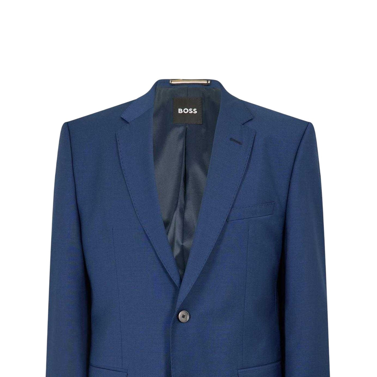 Blue - Side - Boss Mens H Jasper Single-Breasted Suit Jacket