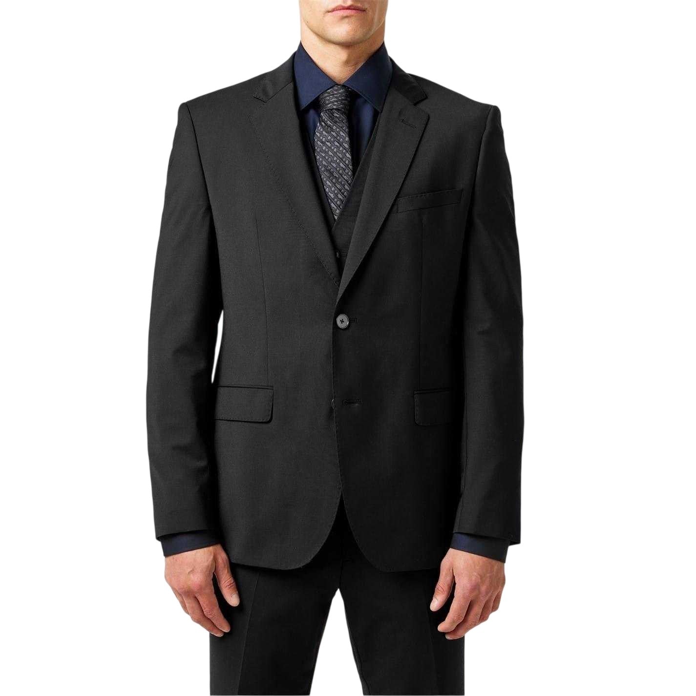 Black - Front - Boss Mens H Jasper Single-Breasted Suit Jacket
