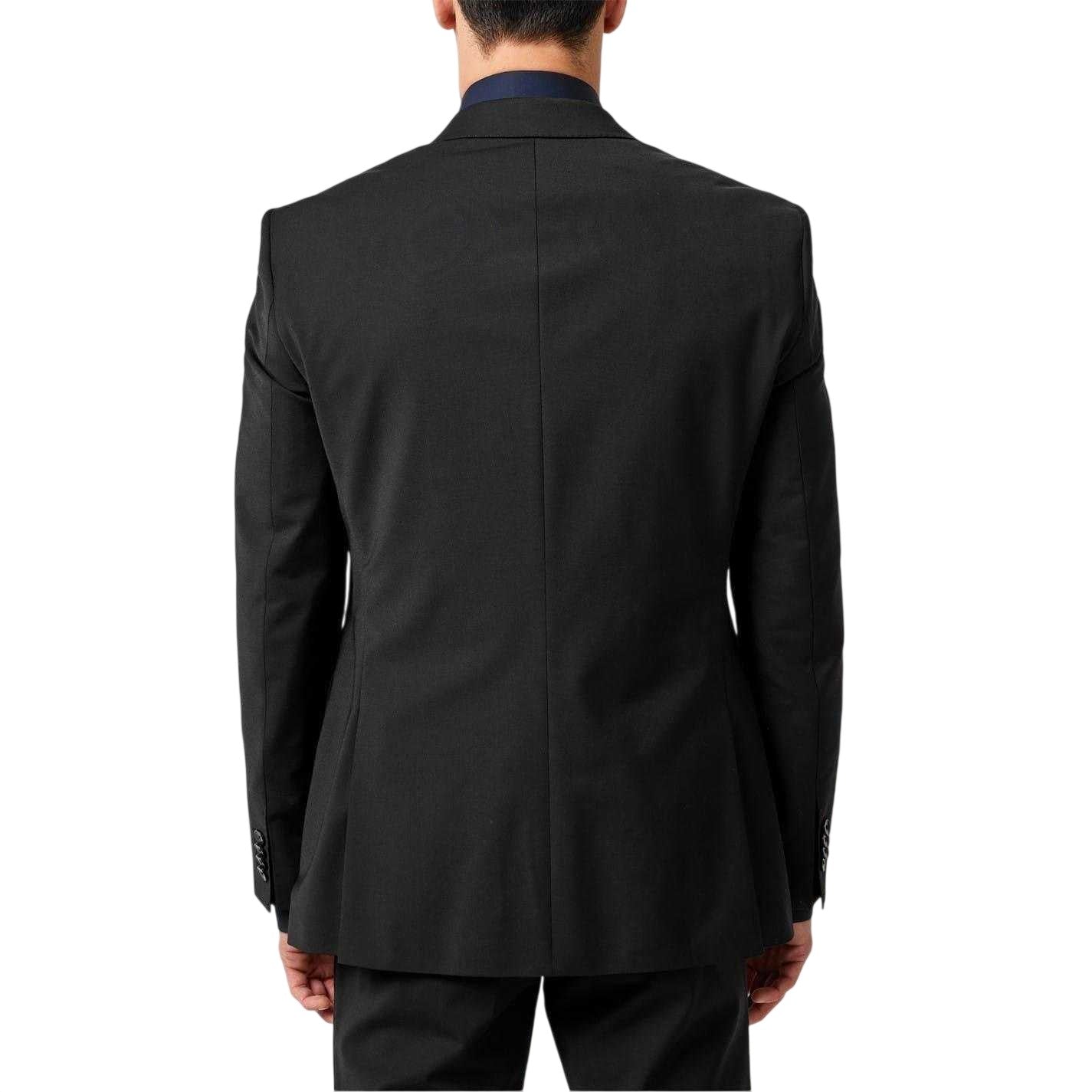 Black - Back - Boss Mens H Jasper Single-Breasted Suit Jacket