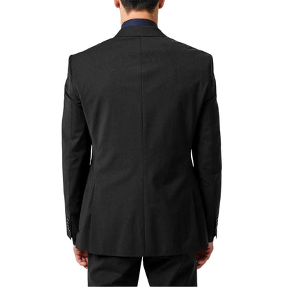 Black - Back - Boss Mens H Jasper Single-Breasted Suit Jacket