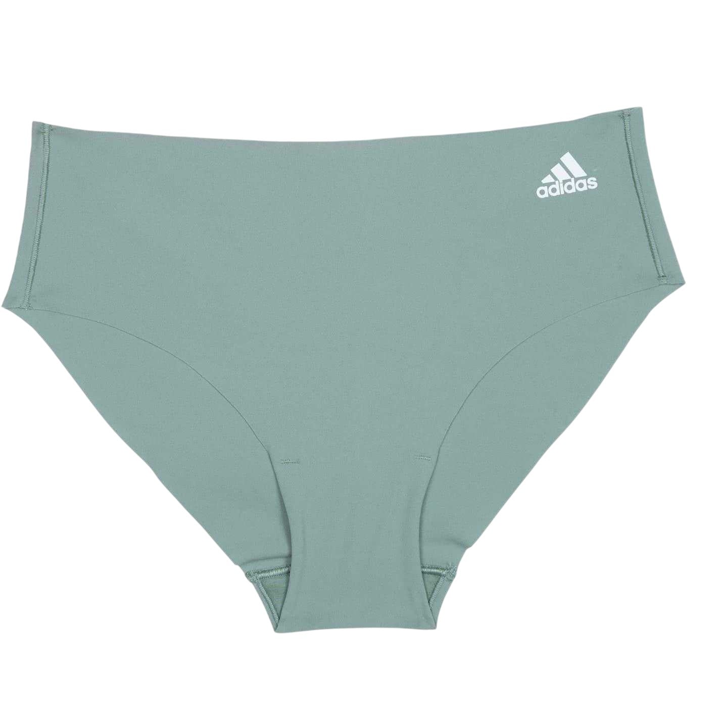 Olive Green - Front - Adidas Womens-Ladies Seamless Hipster Briefs