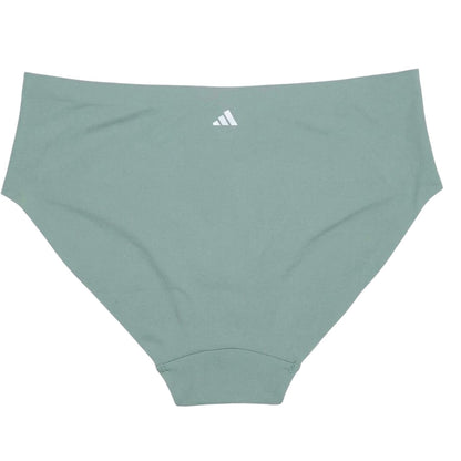 Olive Green - Back - Adidas Womens-Ladies Seamless Hipster Briefs