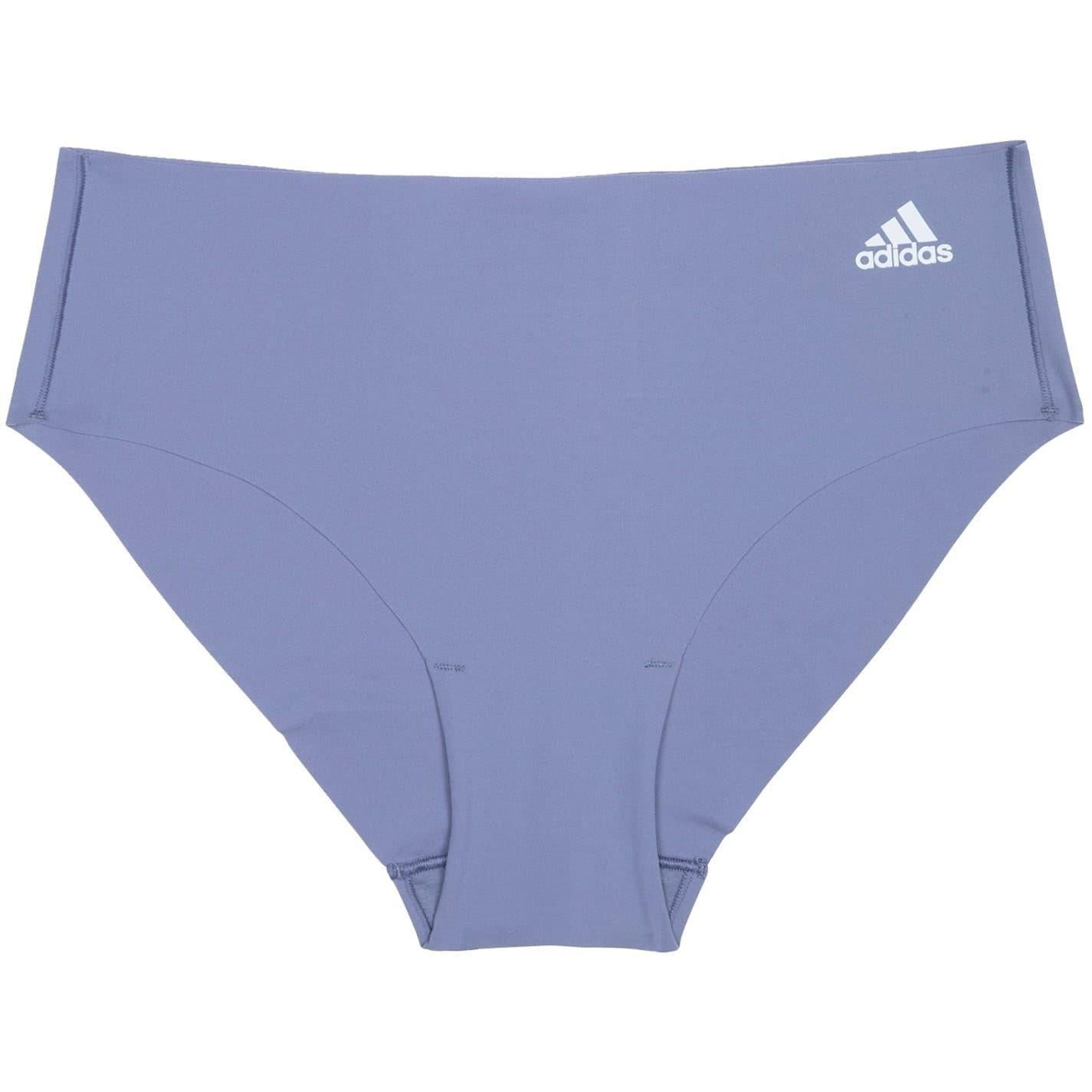 Grey Blue - Front - Adidas Womens-Ladies Seamless Hipster Briefs