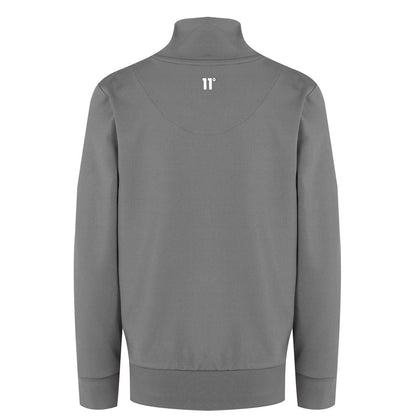 Steel-White - Side - 11 Degrees Childrens-Kids Full Zip Long-Sleeved Tracksuit
