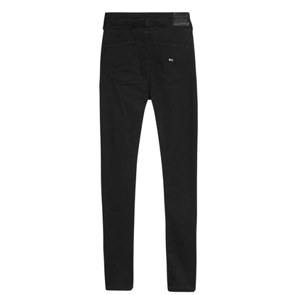 Black - Back - Tommy Jeans Womens-Ladies High Rise Super Skinny Jeans