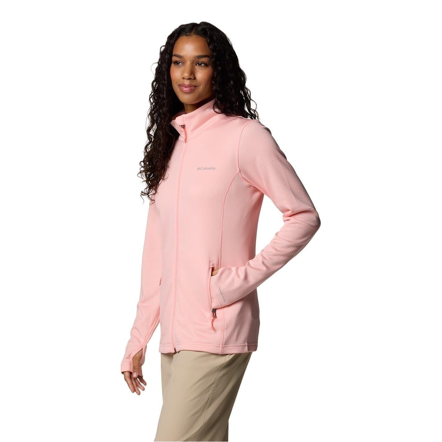 Pink - Pack Shot - Columbia Womens-Ladies Park View Fleece Jacket