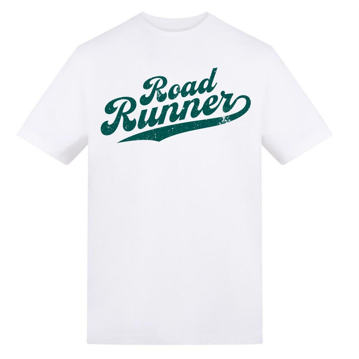 White - Front - AWD Unisex Adult Road Runner T-Shirt
