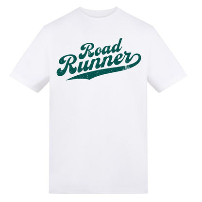 White - Front - AWD Unisex Adult Road Runner T-Shirt