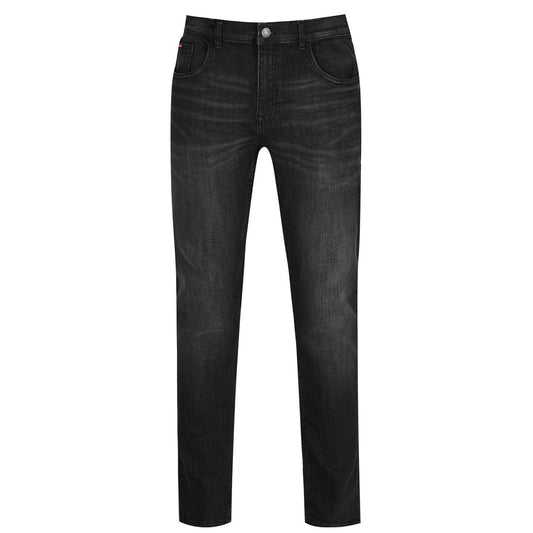 Black - Front - Lee Cooper Mens Denim Plain Slim Jeans