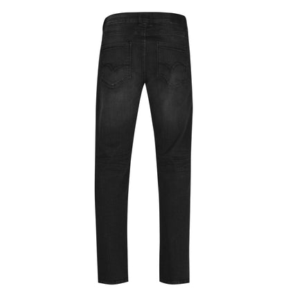 Black - Back - Lee Cooper Mens Denim Regular Jeans