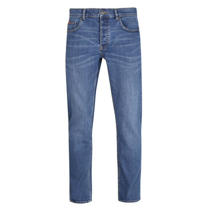 Mid Wash - Front - Lee Cooper Mens Denim Regular Jeans