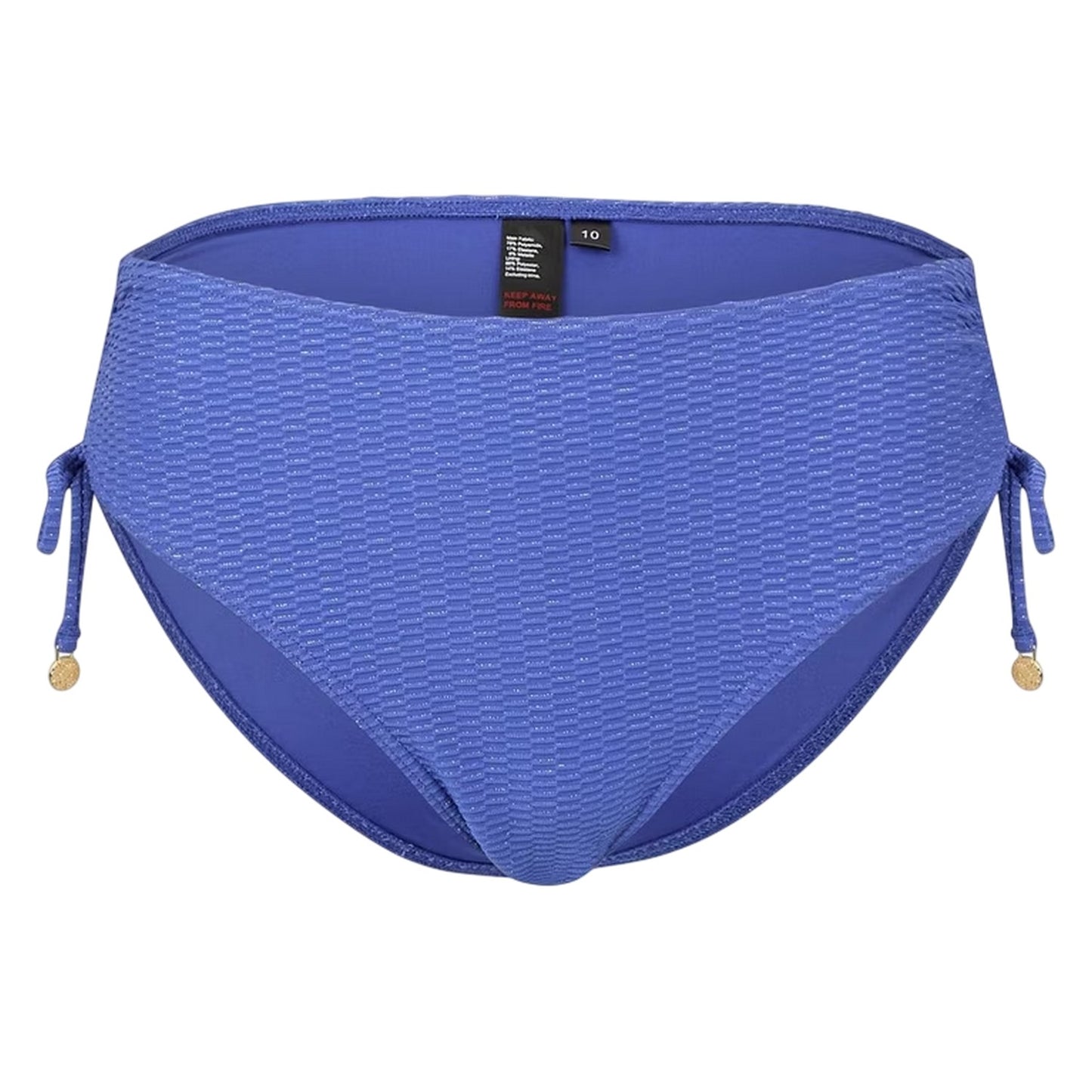 Blue - Front - Biba Womens-Ladies Textured Hipster Bikini Bottoms