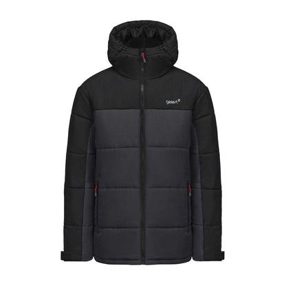 Black - Front - Gelert Childrens-Kids Colour Block Hooded Puffer Jacket