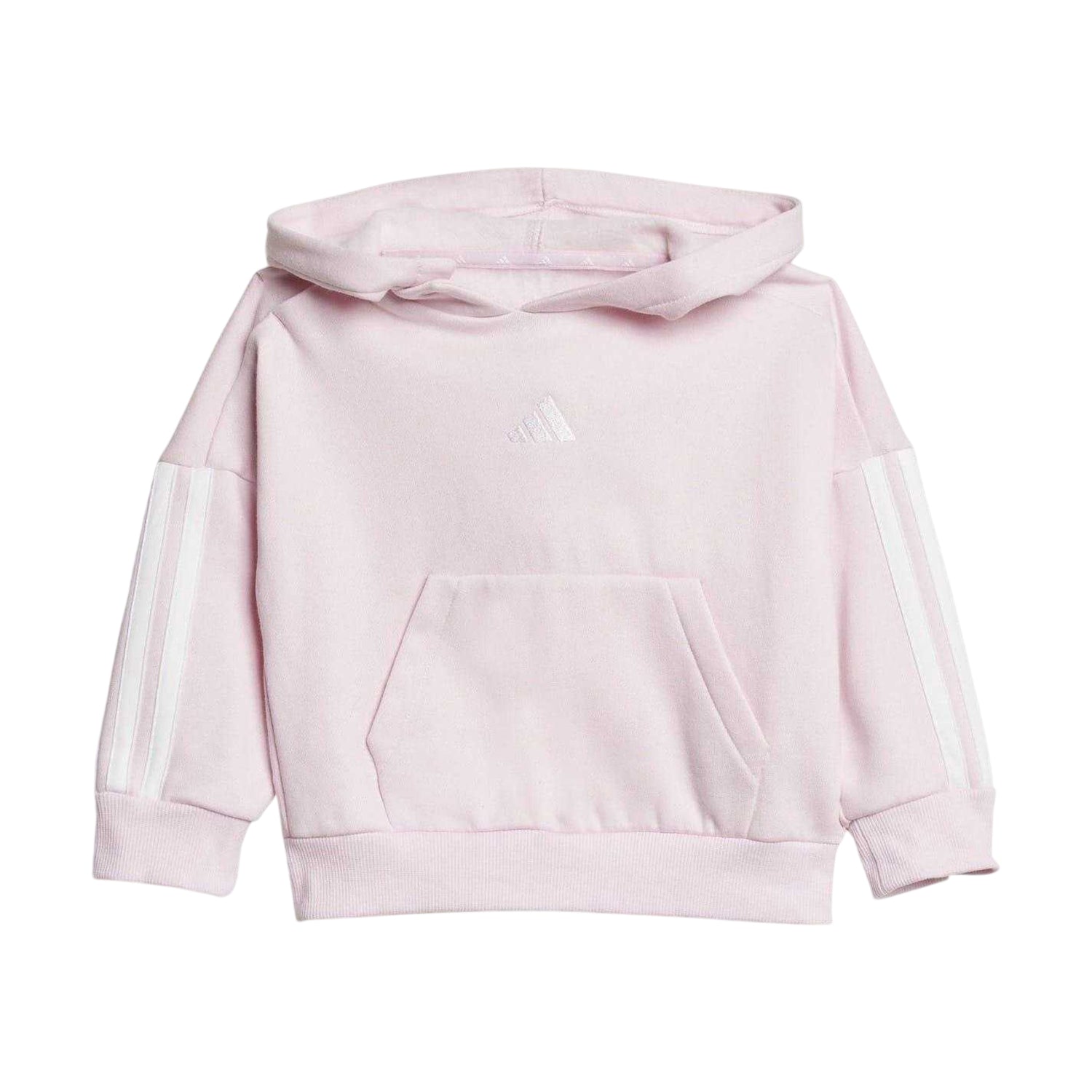 Pink-Grey - Back - Adidas Baby Essentials Hoodie And Joggers Set Set