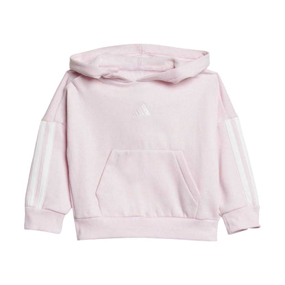 Pink-Grey - Back - Adidas Baby Essentials Hoodie And Joggers Set Set