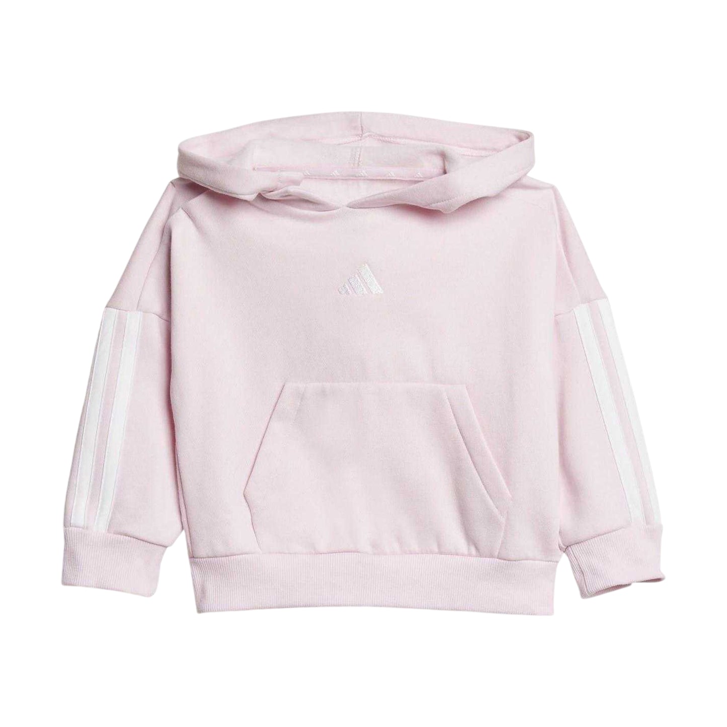 Pink-White - Back - Adidas Baby Essentials Hoodie And Joggers Set Set