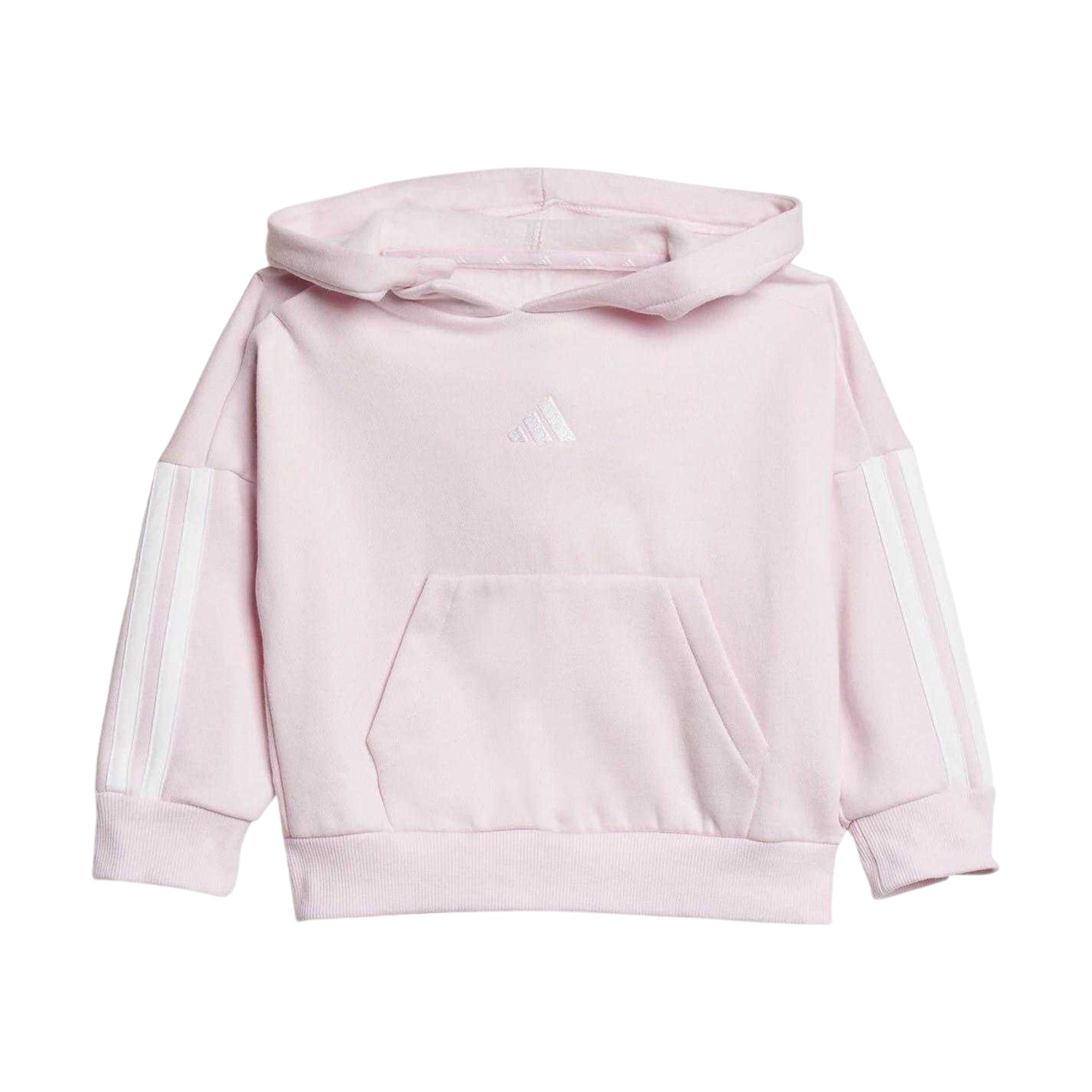Pink-White - Back - Adidas Baby Essentials Hoodie And Joggers Set Set
