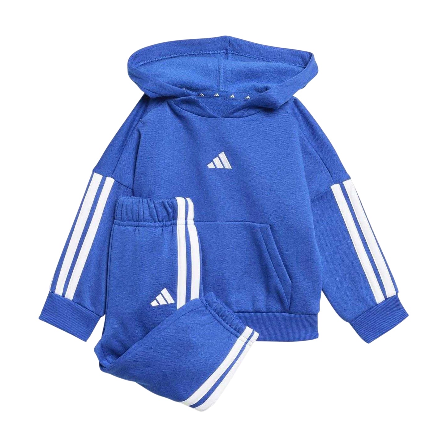 Blue-White - Front - Adidas Baby Essentials Hoodie And Joggers Set Set