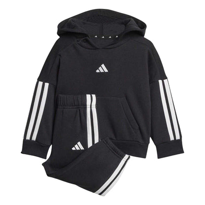 Black-White - Front - Adidas Baby Essentials Hoodie And Joggers Set Set