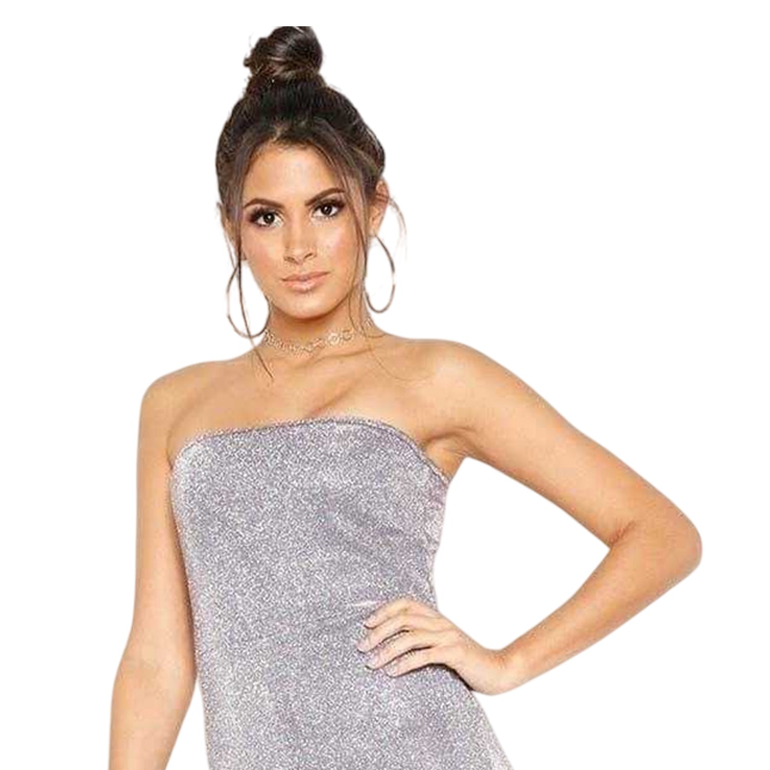 Lilac - Back - Missy Empire Womens-Ladies Glitter Unitard