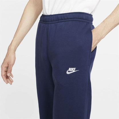 Navy - Pack Shot - Nike Mens Club Embroidered Logo Joggers