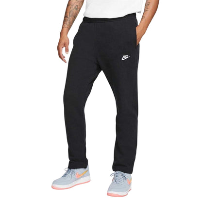 Black - Side - Nike Mens Club Embroidered Logo Joggers