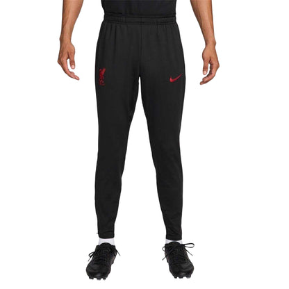 Black-Red - Front - Nike Womens-Ladies 2025-2026 Liverpool FC Dri-FIT Tracksuit Bottoms