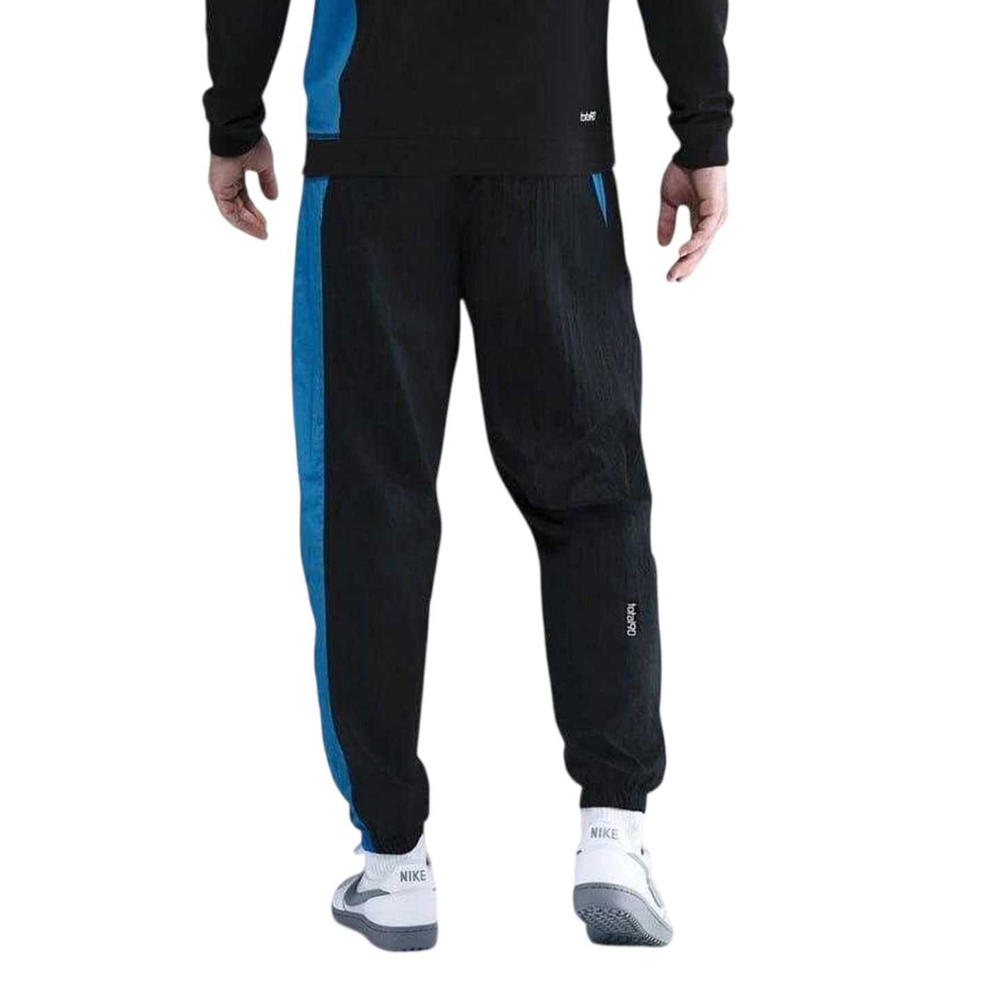 Black-Blue - Back - Nike Mens Atletico Madrid Mid Rise Tracksuit Bottoms