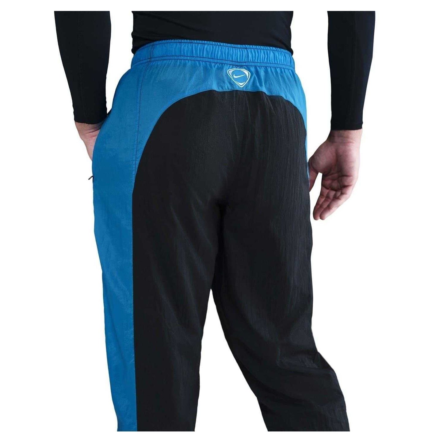 Black-Blue - Side - Nike Mens Atletico Madrid Mid Rise Tracksuit Bottoms