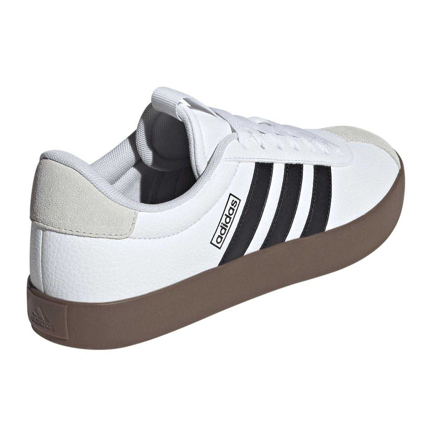 White-Black - Back - Adidas Mens VL Court 3.0 Flat Trainers