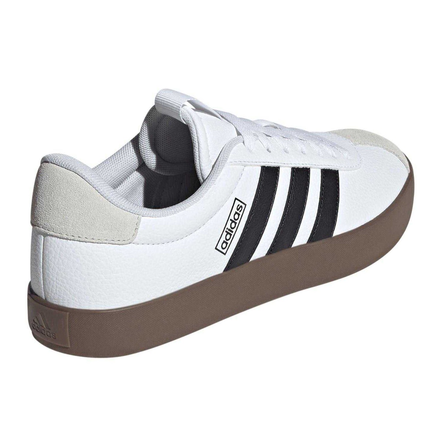 White-Black - Back - Adidas Mens VL Court 3.0 Flat Trainers
