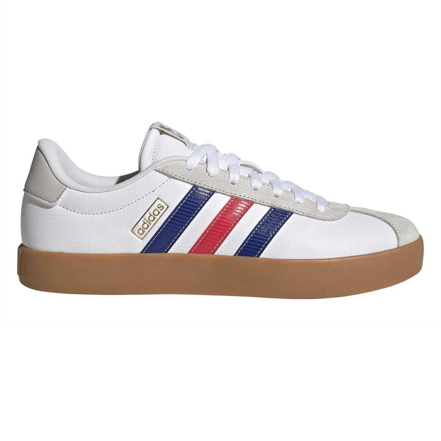 White-Blue-Red - Front - Adidas Mens VL Court 3.0 Flat Trainers