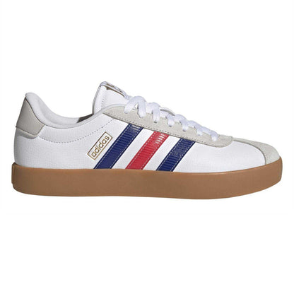 White-Blue-Red - Front - Adidas Mens VL Court 3.0 Flat Trainers