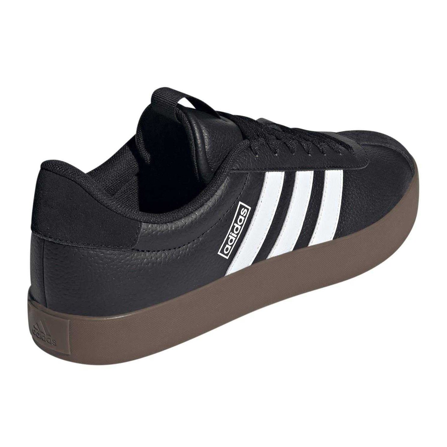 Black-White - Back - Adidas Mens VL Court 3.0 Flat Trainers