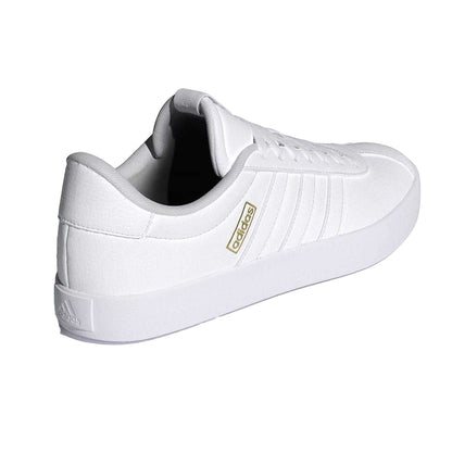 White-Gold - Back - Adidas Mens VL Court 3.0 Flat Trainers