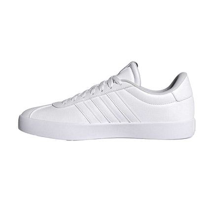 White-Gold - Side - Adidas Mens VL Court 3.0 Flat Trainers