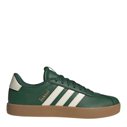 Green-White - Front - Adidas Mens VL Court 3.0 Flat Trainers