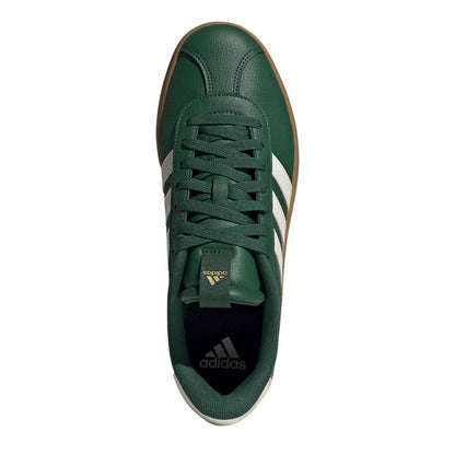 Green-White - Pack Shot - Adidas Mens VL Court 3.0 Flat Trainers
