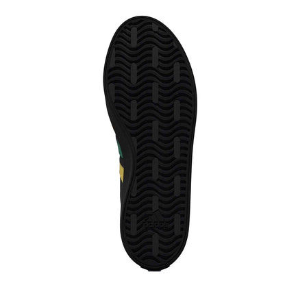 Black-Yellow - Side - Adidas Mens VL Court 3.0 Flat Trainers