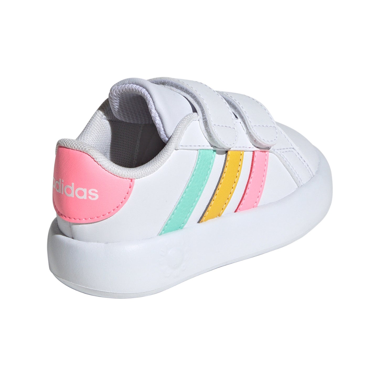 White - Back - Adidas Baby Grand Court 2.0 Shoes