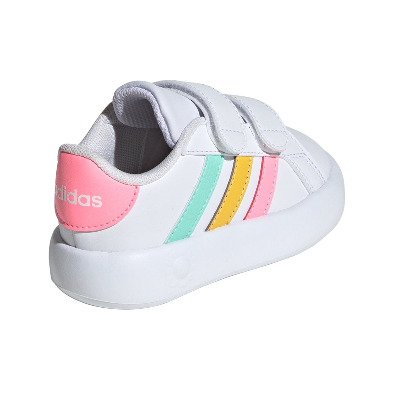 White - Back - Adidas Baby Grand Court 2.0 Shoes