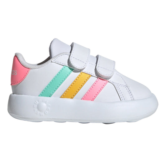 White - Front - Adidas Baby Grand Court 2.0 Shoes