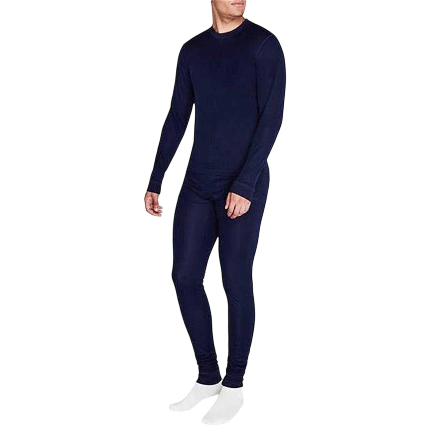 Navy - Lifestyle - Campri Mens Plain Thermal Bottoms