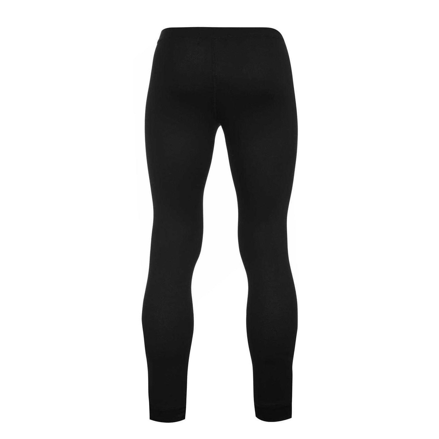 Black - Back - Campri Mens Plain Thermal Bottoms