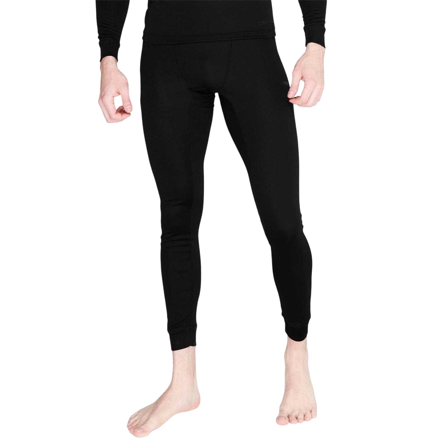 Black - Lifestyle - Campri Mens Plain Thermal Bottoms