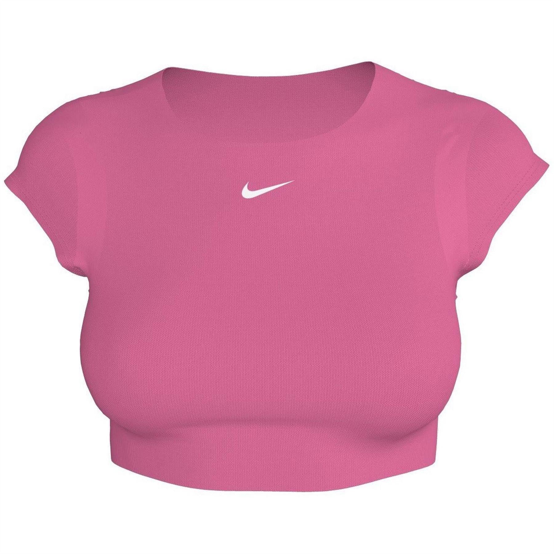 Pink Glow - Front - Nike Womens-Ladies Performance Bikini Top