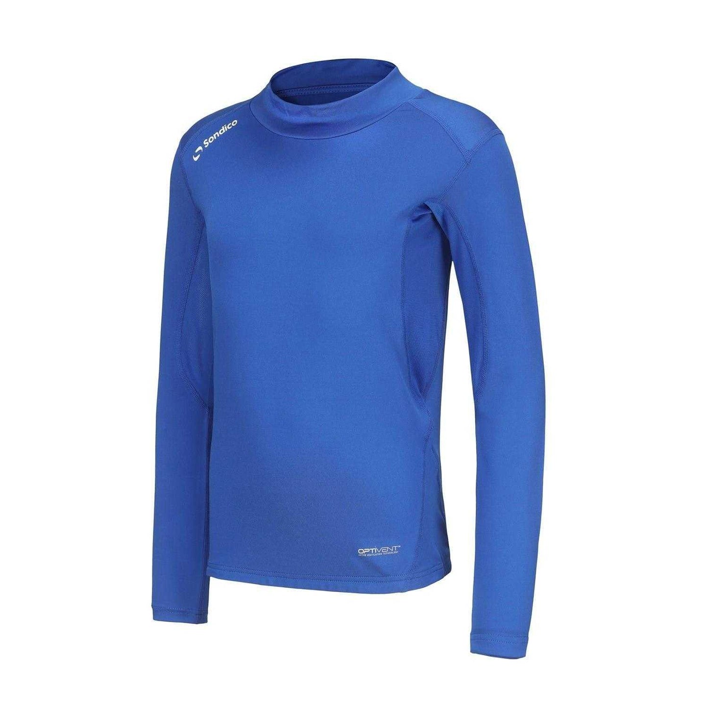 Royal Blue - Side - Sondico Childrens-Kids Mock Neck Base Layer Top
