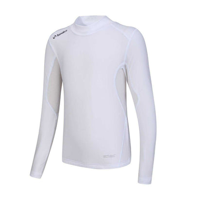 White - Side - Sondico Childrens-Kids Mock Neck Base Layer Top