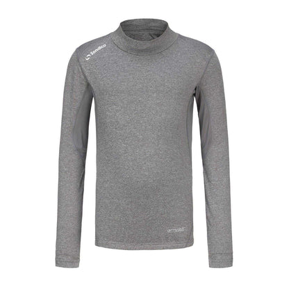 Grey - Front - Sondico Childrens-Kids Mock Neck Base Layer Top