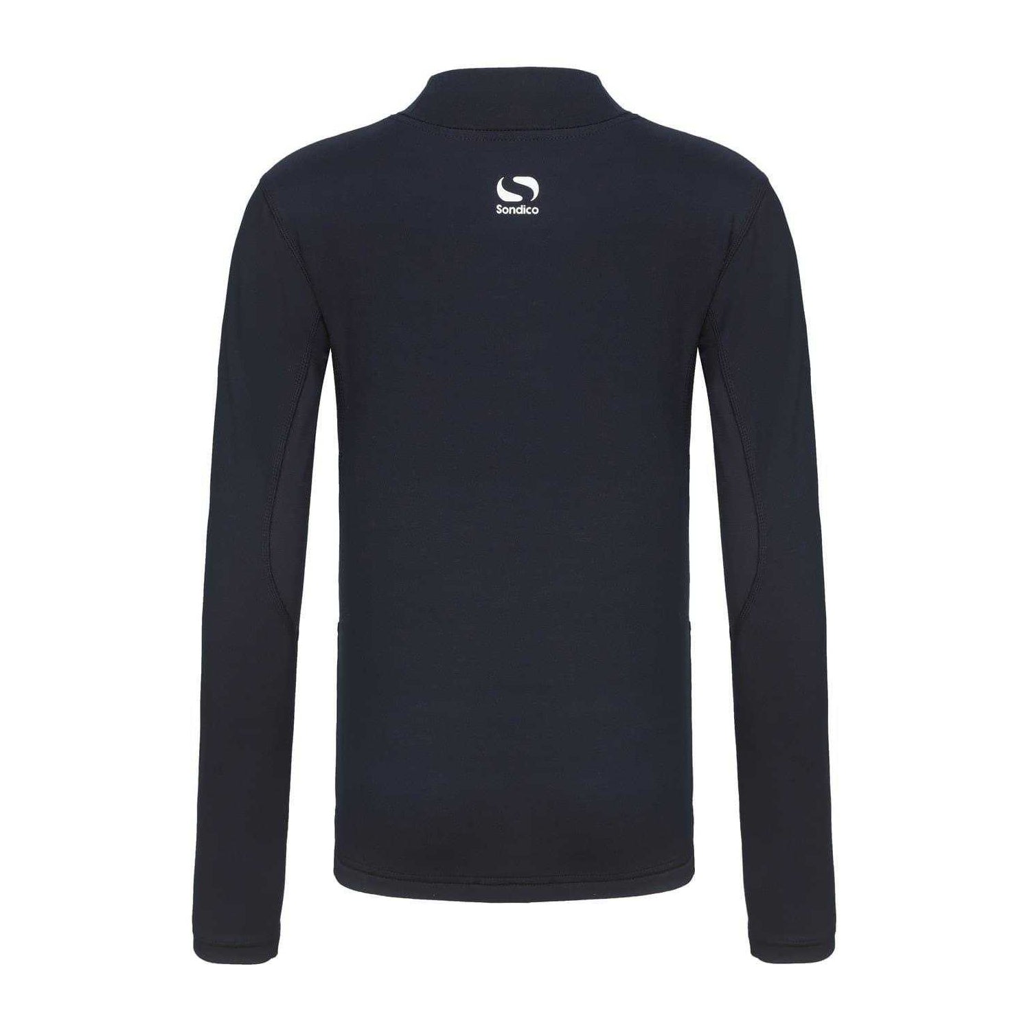 Navy - Back - Sondico Childrens-Kids Mock Neck Base Layer Top